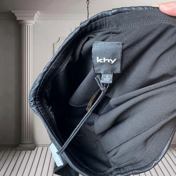 NWT Khy High-Rise Faux Leather Bodycon Legging | Black | Size S - Picture 4 of 4